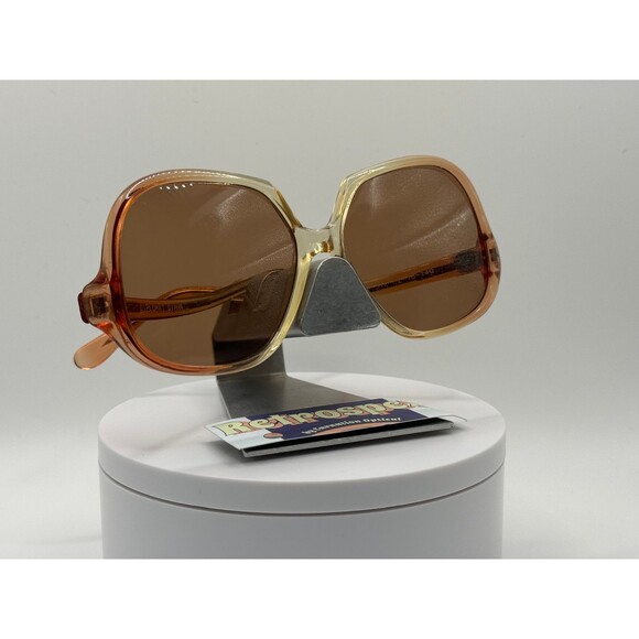 Vintage Oversize Sunglasses NOS Drop Temple Brown Lens Brown Fade Frame 70s-80s - Picture 2 of 8